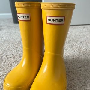 Toddler girl Hunter boots - yellow, 8c